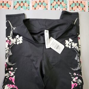 Floral Black Leggings